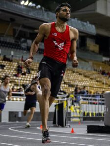Madhvendra clocks fastest time to qualify for 60m hurdles final at Big Sky Indoors!