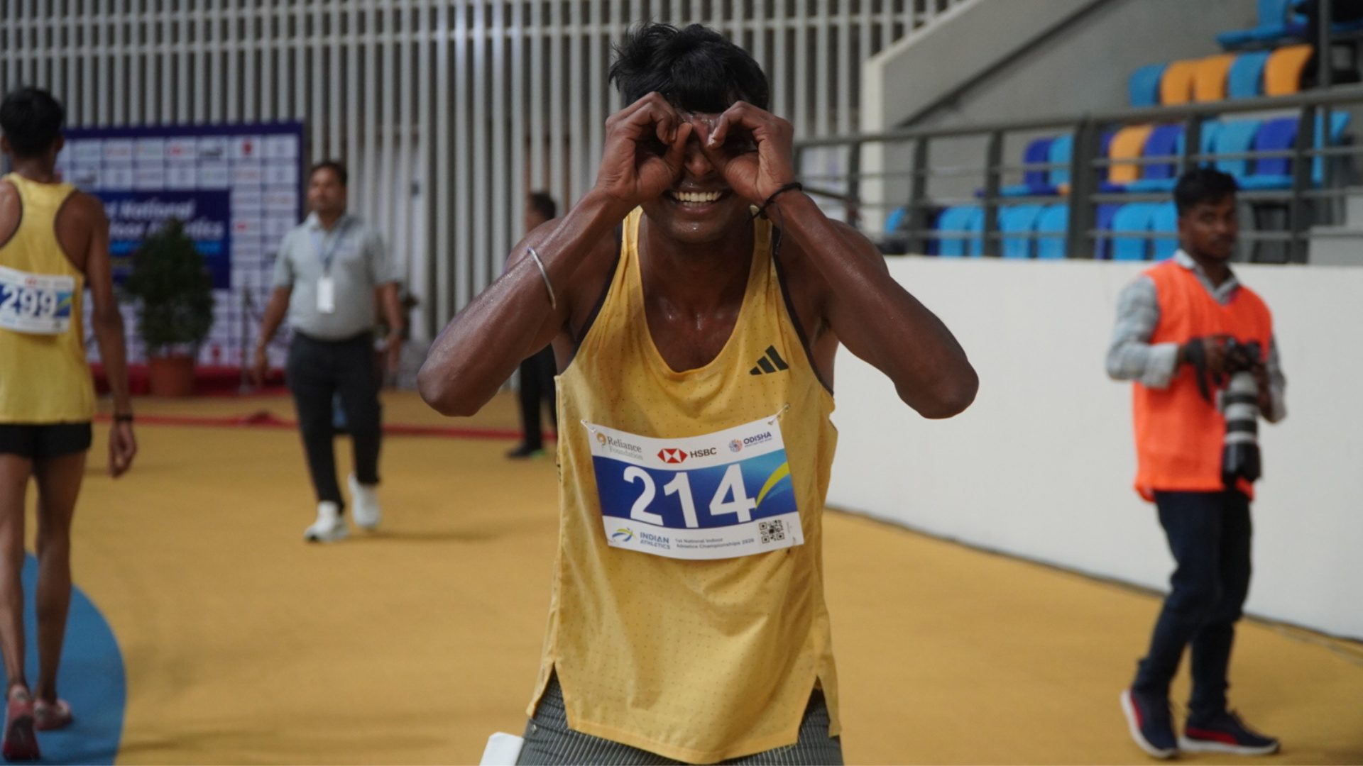 Vinod Singh Wins 1500m Gold at National Indoors