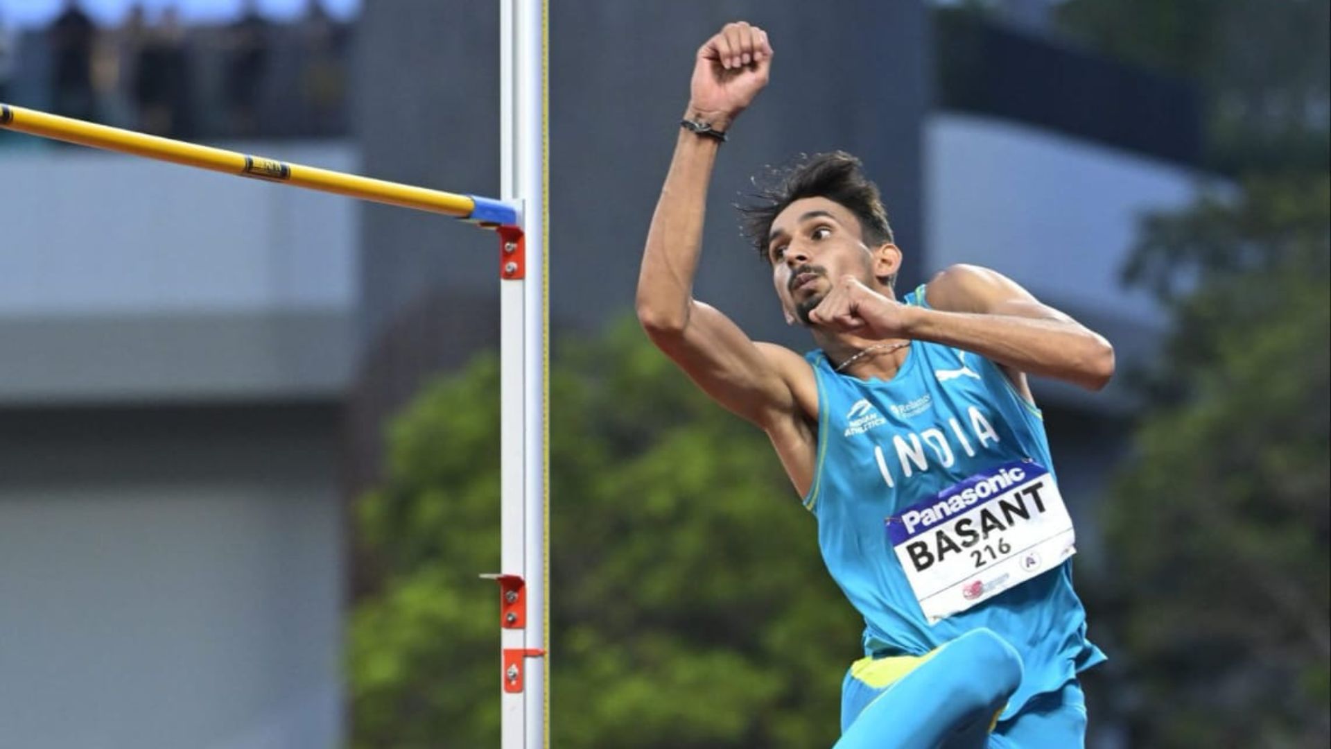 Basant competing in an athletics event