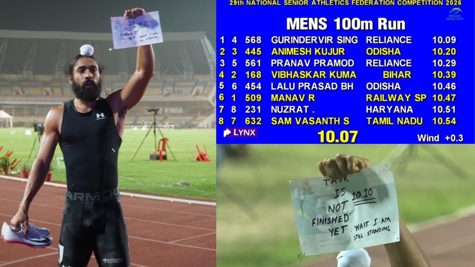 Gurindervir Singh Becomes India’s Fastest Man With Historic 10.09s