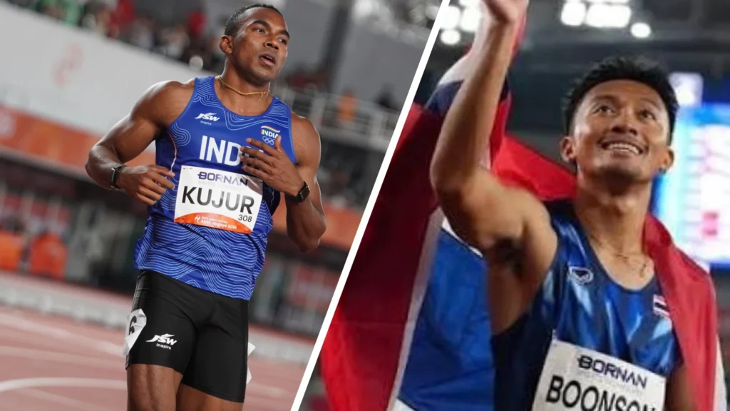Animesh Kujur qualifies for the men's 200m final with a time of 20.81 seconds at the 2026 Asian Games.