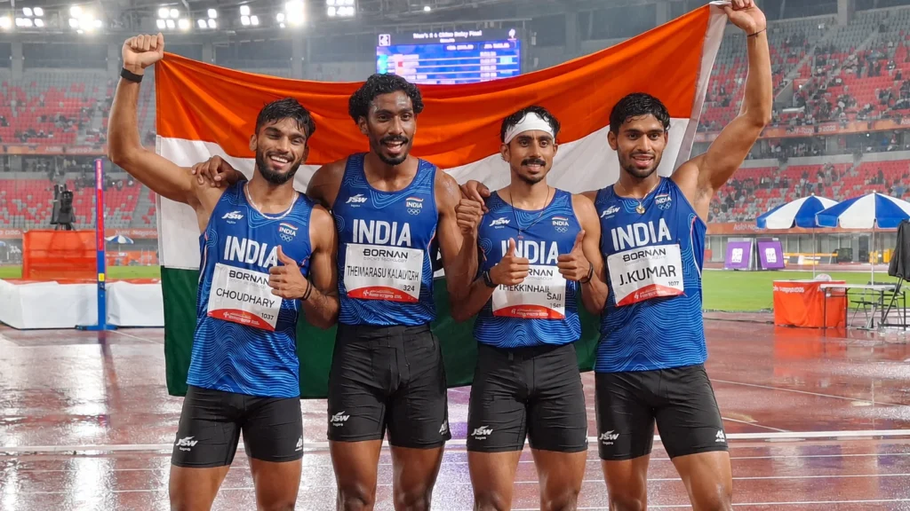 India men's 4x400m relay team wins bronze at Asian Games 2026