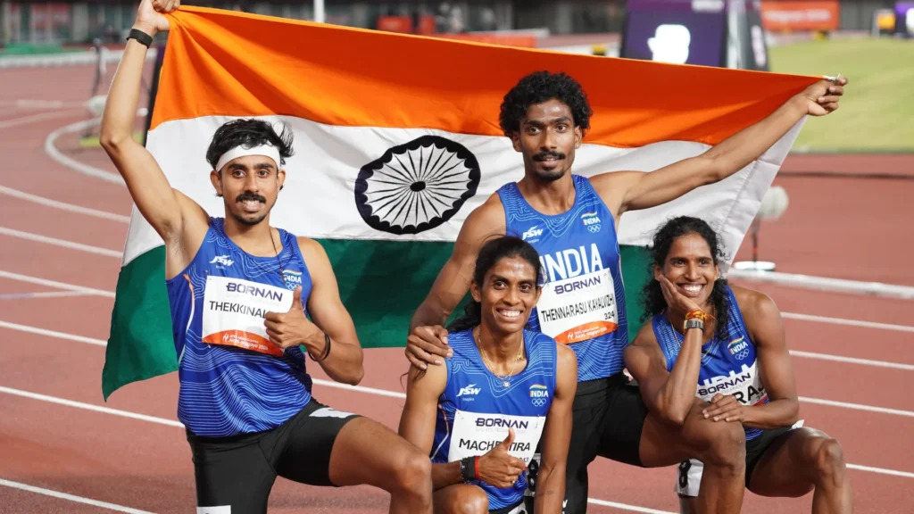 India wins mixed 4x400m silver at Asian Games 2026