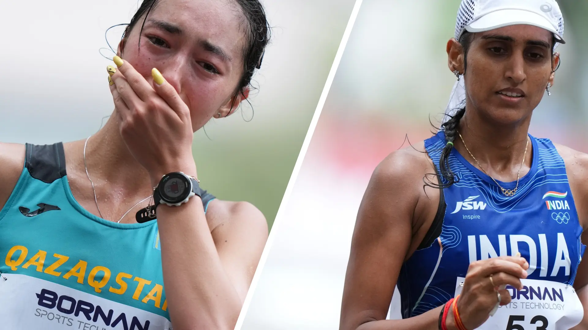 Manju Rani finishes fifth in the women's marathon race walk at the 2026 Asian Games