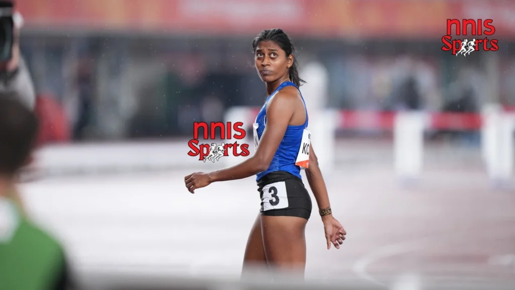 Nandhini Kongan qualifies for the women's 100m hurdles final at the 2026 Asian Games.