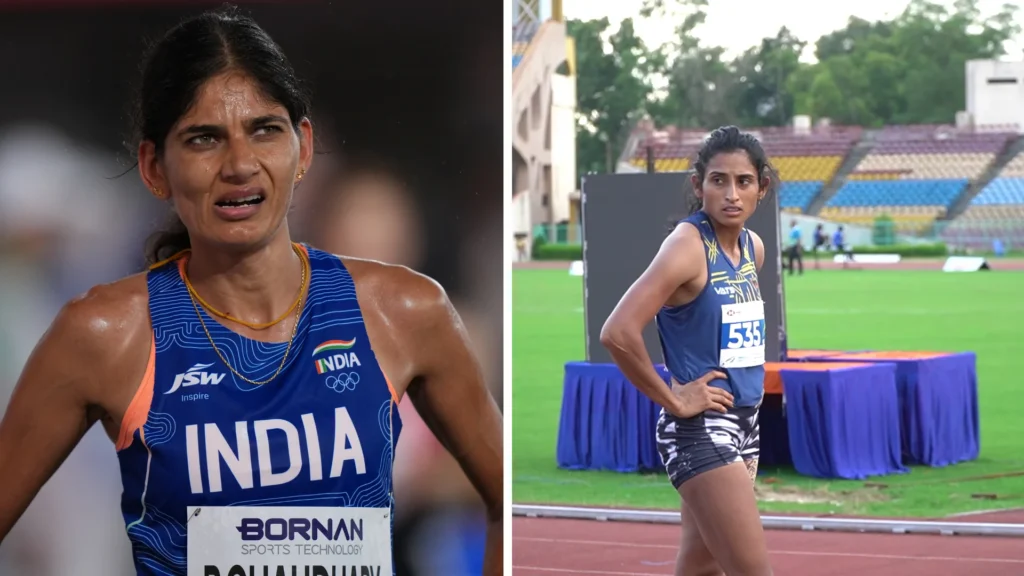 Parul Chaudhary competes in the women's 1500m final at the 2026 Asian Games