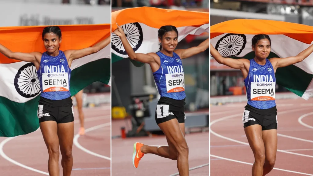 Seema wins bronze in the women’s 10,000m at Asian Games 2026