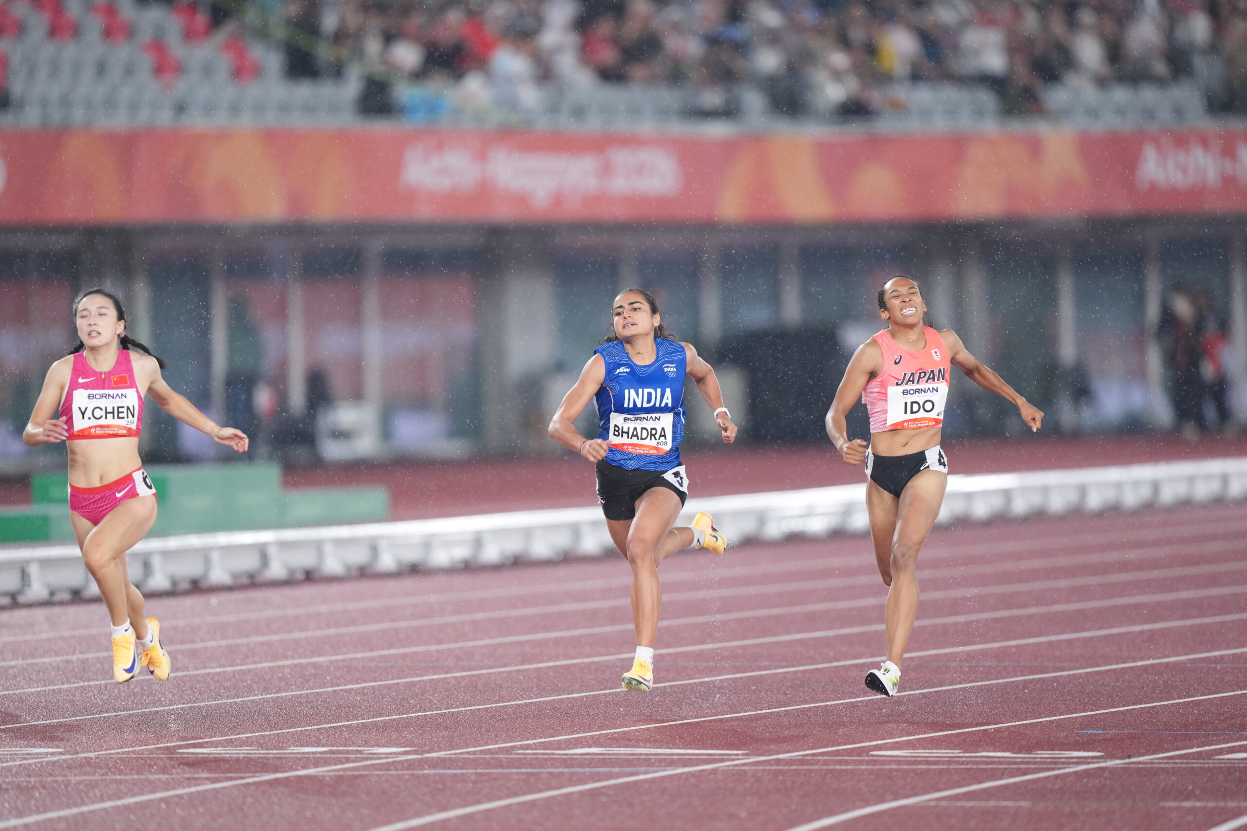 Anchor of India's mixed 4x100m relay team, bronze medallists at the Asian Games 2026