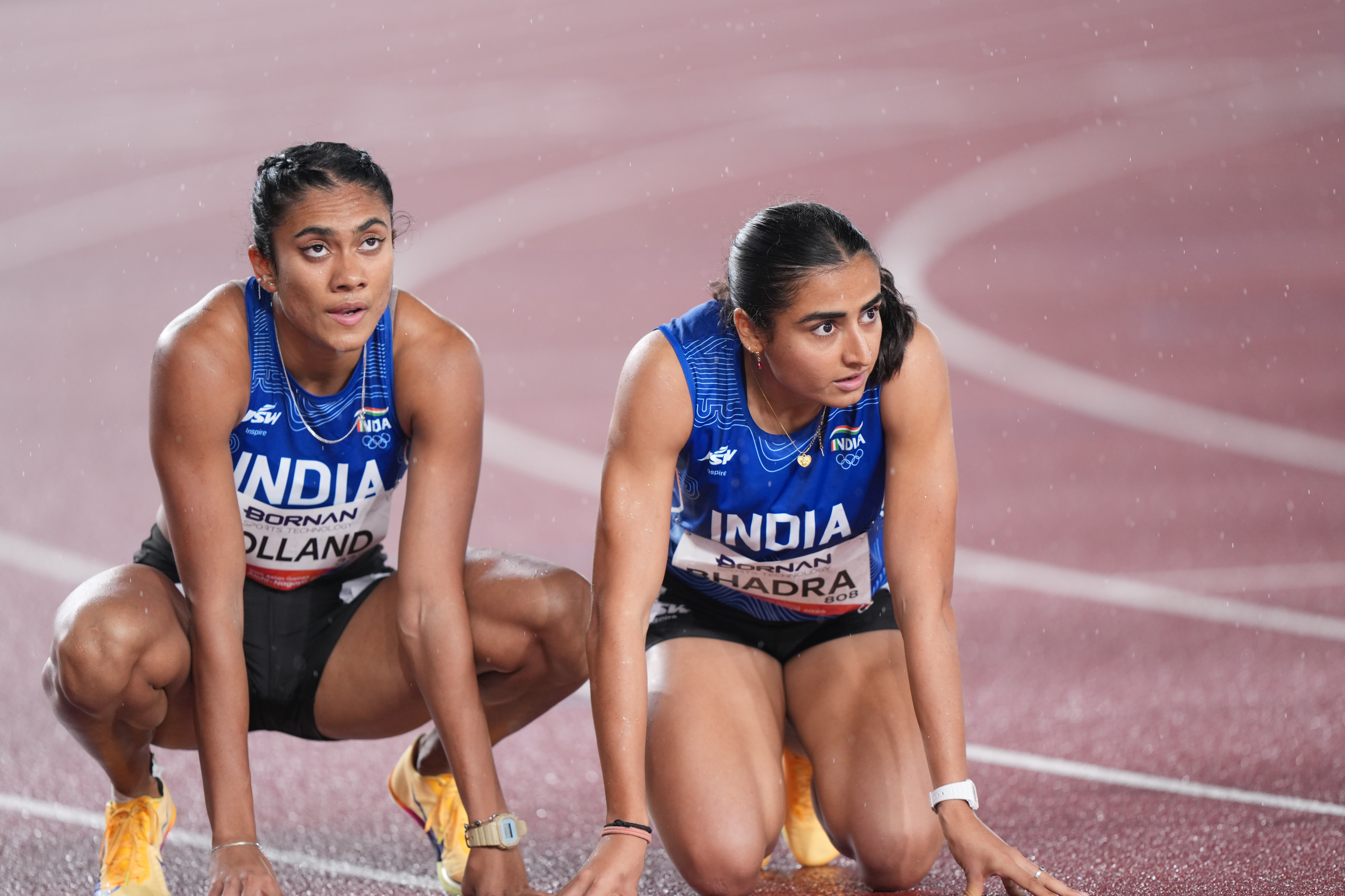 Indian sprinter and founder of the handmade jewellery brand Dagina
