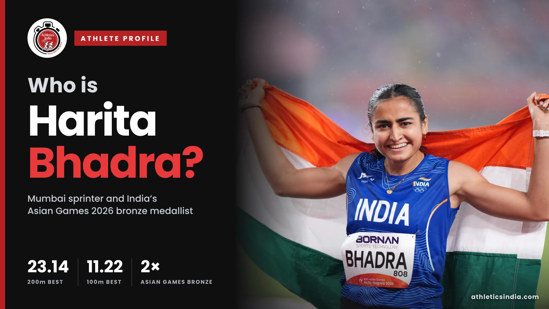 Who Is Harita Bhadra? India’s Asian Games 200m Bronze Medallist